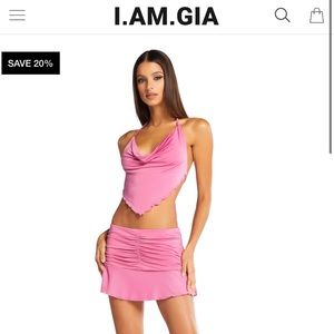 I.AM.GIA SKIRT SET - CIRCE SET PINK NWT
